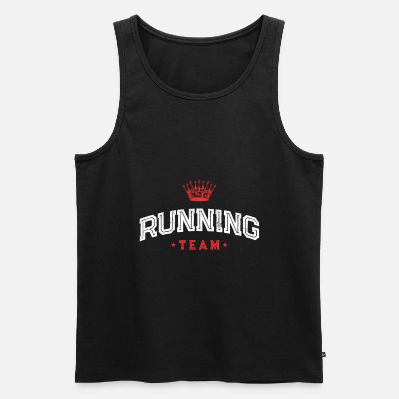 Running Team - Männer Premium Bio Tank Top - Schwarz