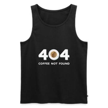 Error 404 Coffee not found - Männer Premium Bio Tank Top - Schwarz - Vorne - AI Model Male 178 light (178cm)