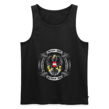 Österreich Österreich Do Bin Ich Hier, Ich Gehe - Männer Premium Bio Tank Top - Schwarz - Vorne - AI Model Male 178 light (178cm)