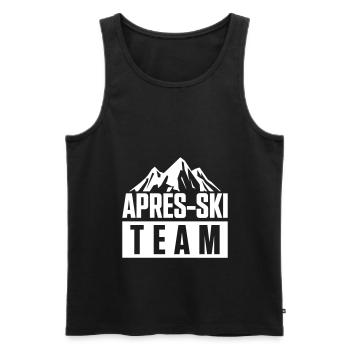 apres ski team - Men's Premium Organic Tank Top - black - Front - AI Model Male 178 light (178cm)