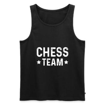 Chess Team - Men's Premium Organic Tank Top - black - Front - Michal (187cm)