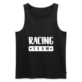 Racing Team - Men's Premium Organic Tank Top - black - Front - AI Model Male 178 light (178cm)