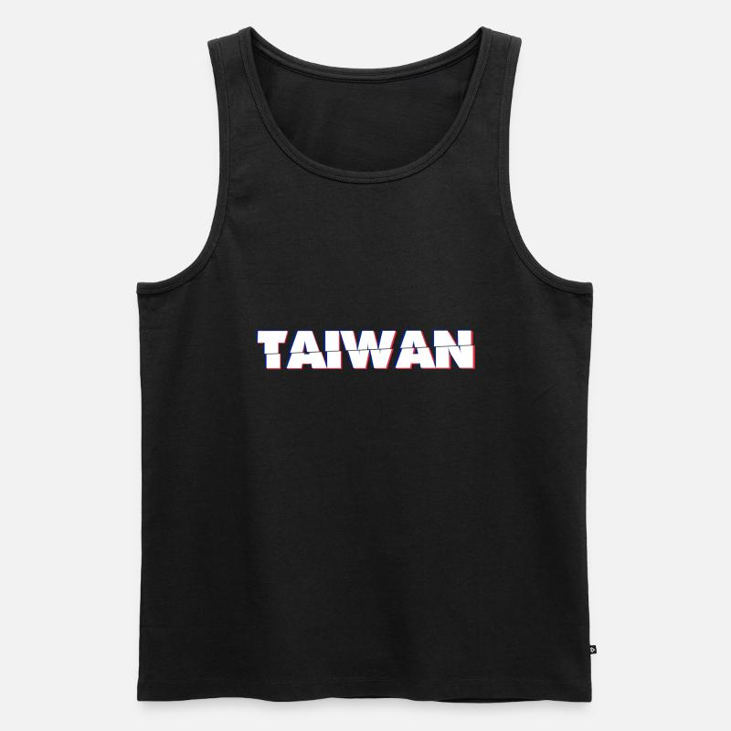 Taiwan - Männer Premium Bio Tank Top - Schwarz