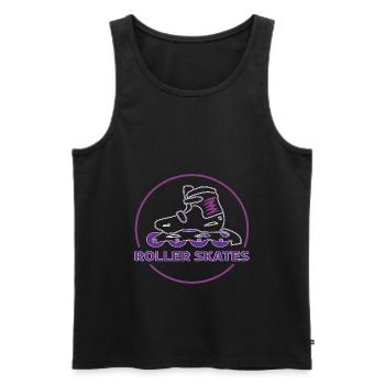 Rollerblades Rollschuhe Inlineskater - Männer Premium Bio Tank Top - Schwarz - Vorne - AI Model Male 178 light (178cm)