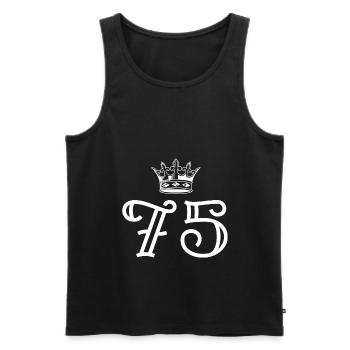 75 Couronne numérique - Débardeur bio Premium Homme - noir - Devant - Michal (187cm)