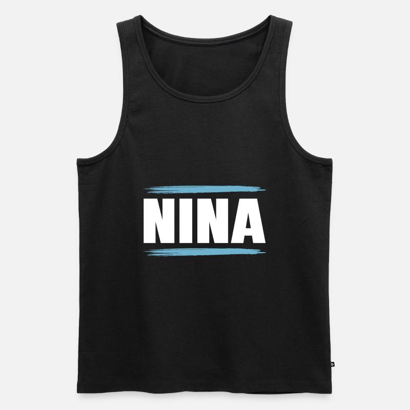 Nina - Männer Premium Bio Tank Top - Schwarz