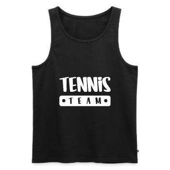 Équipe de tennis - Débardeur bio Premium Homme - noir - Devant - AI Model Male 178 light (178cm)