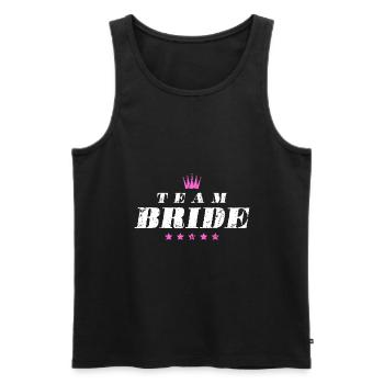 Team Bride Wedding Quote - Men's Premium Organic Tank Top - black - Front - Michal (187cm)
