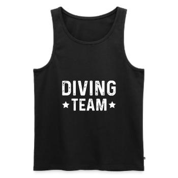 Diving Team - Men's Premium Organic Tank Top - black - Front - AI Model Male 178 light (178cm)