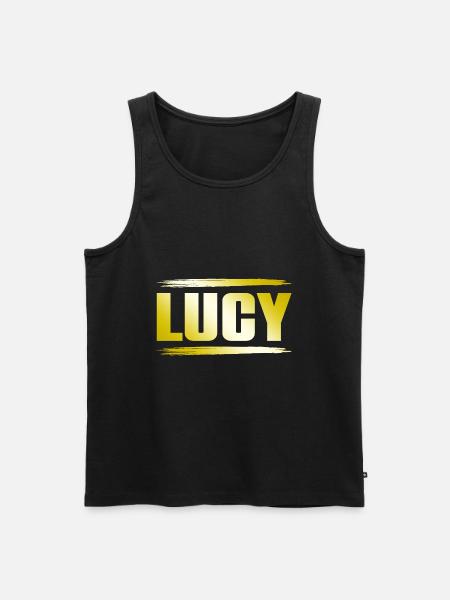 Lucy - Männer Premium Bio Tank Top - Schwarz