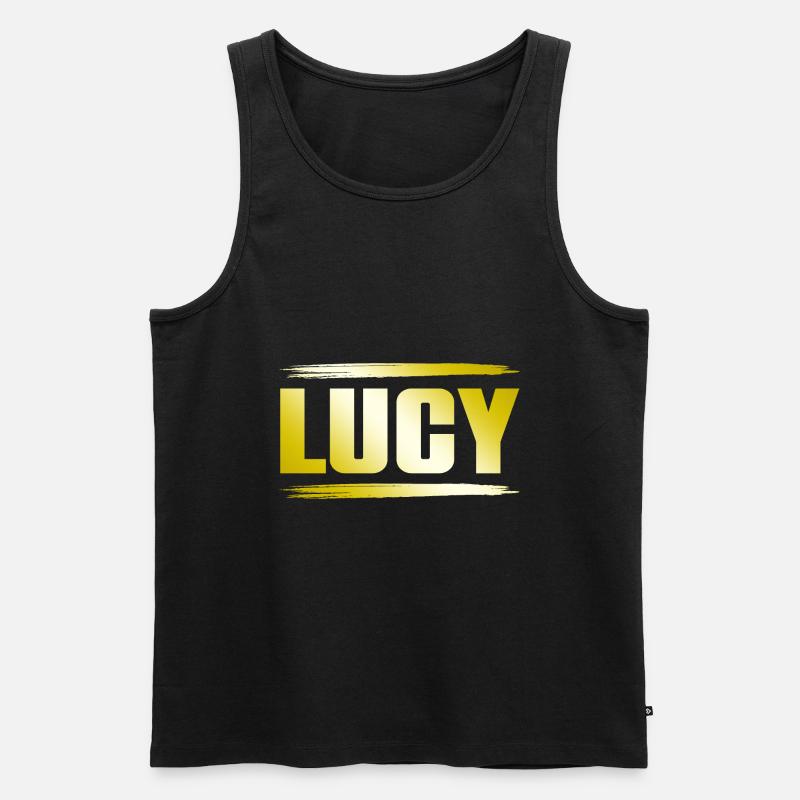 Lucy - Männer Premium Bio Tank Top - Schwarz