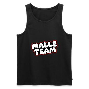 Malle Team - Men's Premium Organic Tank Top - black - Front - AI Model Male 178 light (178cm)