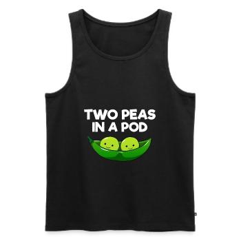 Two peas in a pod Paare Eltern Zwillinge Freunde - Männer Premium Bio Tank Top - Schwarz - Vorne - AI Model Male 178 light (178cm)
