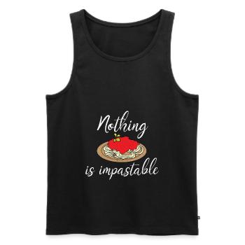 Pasta Nudeln Spagetti Bolognese Restaurant - Männer Premium Bio Tank Top - Schwarz - Vorne - Michal (187cm)