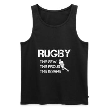 Rugby Rugby - Männer Premium Bio Tank Top - Schwarz - Vorne - Michal (187cm)