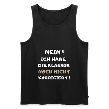 lustiger, witziger Lehrer Spruch Geschenk Lehrerin - Männer Premium Bio Tank Top - Schwarz - Vorne - AI Model Male 178 light (178cm)