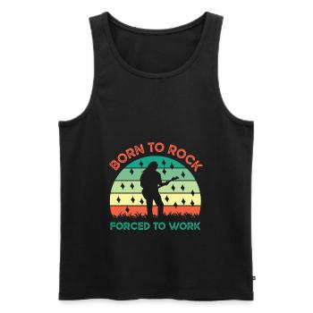 Rock Rocker Rockmusik Musiker - Männer Premium Bio Tank Top - Schwarz - Vorne - AI Model Male 178 light (178cm)