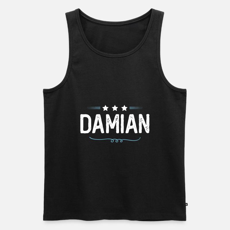 Damian - Männer Premium Bio Tank Top - Schwarz
