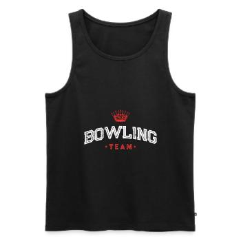 Bowling Team - Männer Premium Bio Tank Top - Schwarz - Vorne - AI Model Male 178 light (178cm)