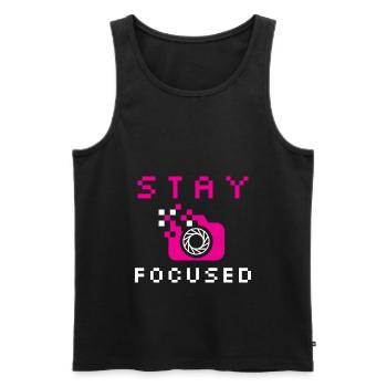 Photographer Photos Photo Cameraman Paparazzo - Men's Premium Organic Tank Top - black - Front - Michal (187cm)