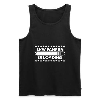 LKW Fahrer Spruch Job Lustiges LKW Fahrer Geschenk - Männer Premium Bio Tank Top - Schwarz - Vorne - Michal (187cm)
