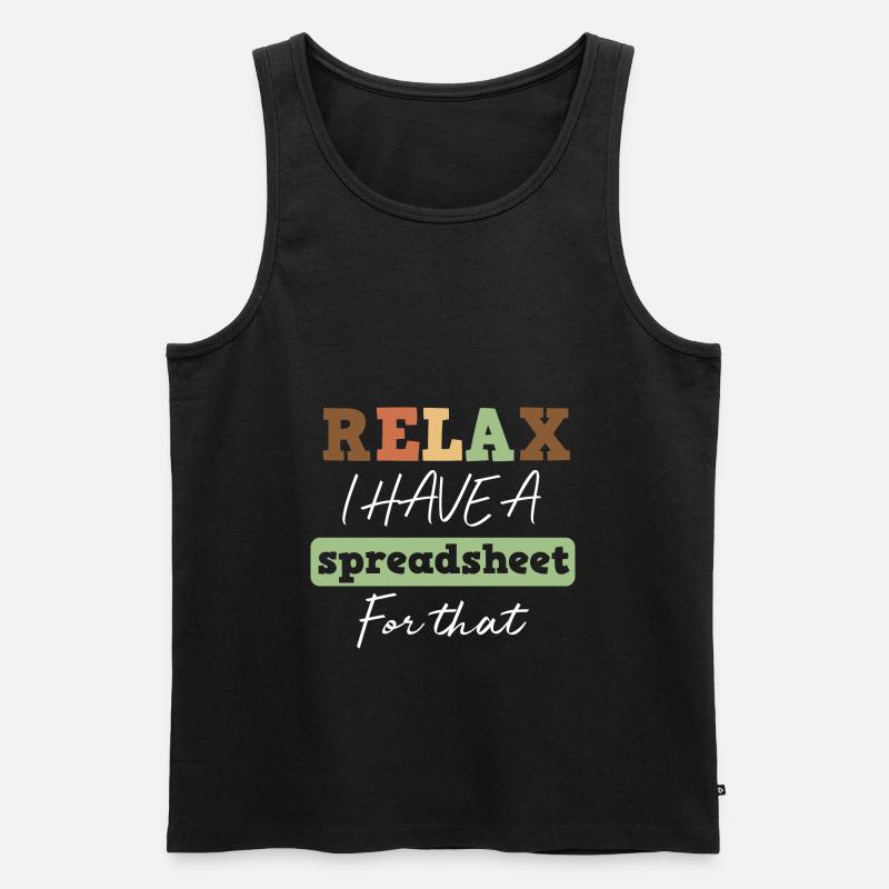 Spreadsheet program Spreadsheets - Men's Premium Organic Tank Top - black