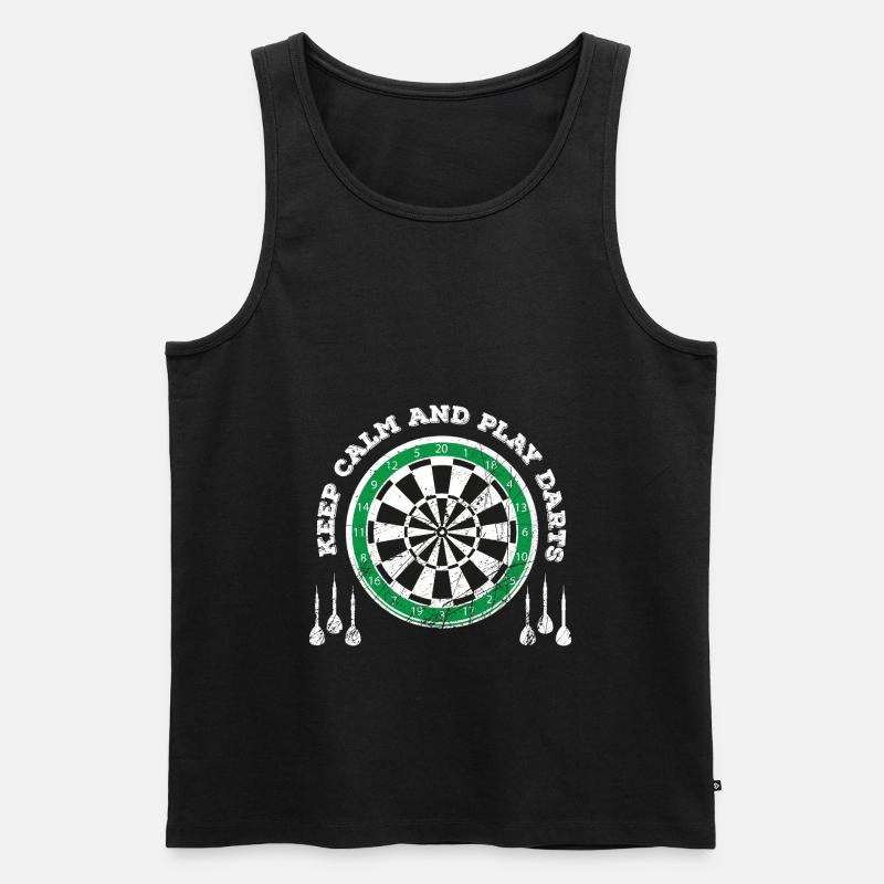 Fléchettes Fléchettes Dartboard Lancer Flèche - Débardeur bio Premium Homme - noir
