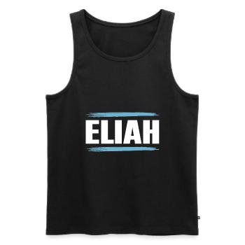 Eliah - Men's Premium Organic Tank Top - black - Front - AI Model Male 178 light (178cm)