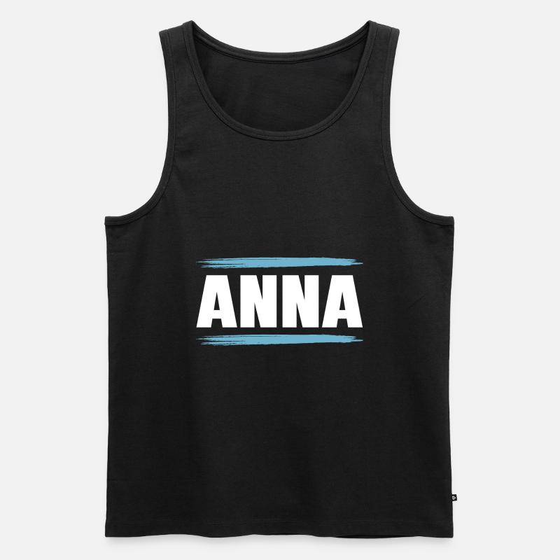 Anna - Männer Premium Bio Tank Top - Schwarz