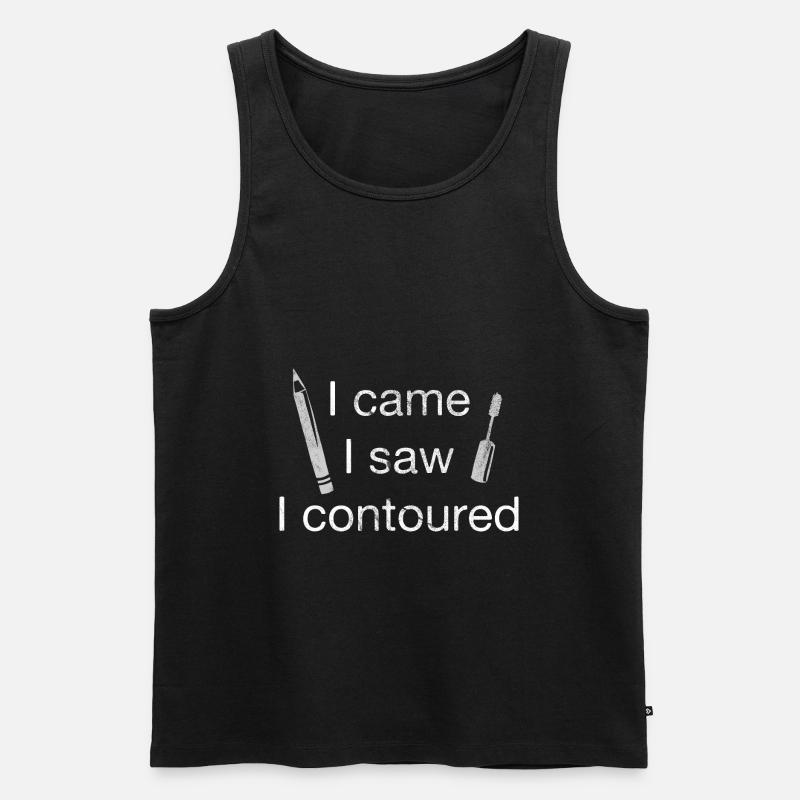 Make-up - Männer Premium Bio Tank Top - Schwarz