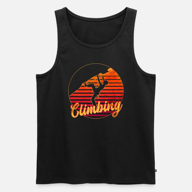 Felsenklettern - Männer Premium Bio Tank Top - Schwarz