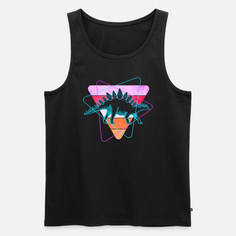Stegosaurus Dinosaurier - Männer Premium Bio Tank Top - Schwarz