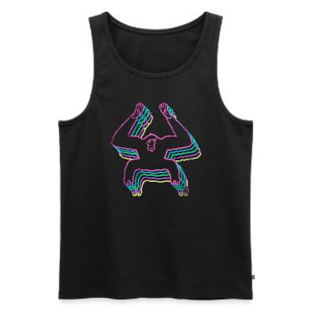 Gibbon - Männer Premium Bio Tank Top - Schwarz - Vorne - AI Model Male 178 light (178cm)