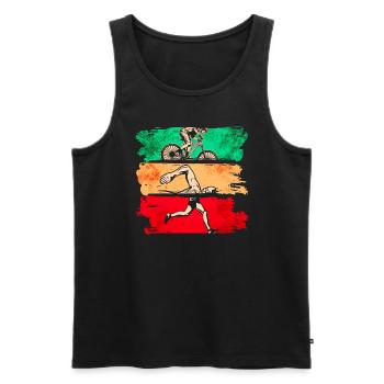 Triathlon - Men's Premium Organic Tank Top - black - Front - Michal (187cm)