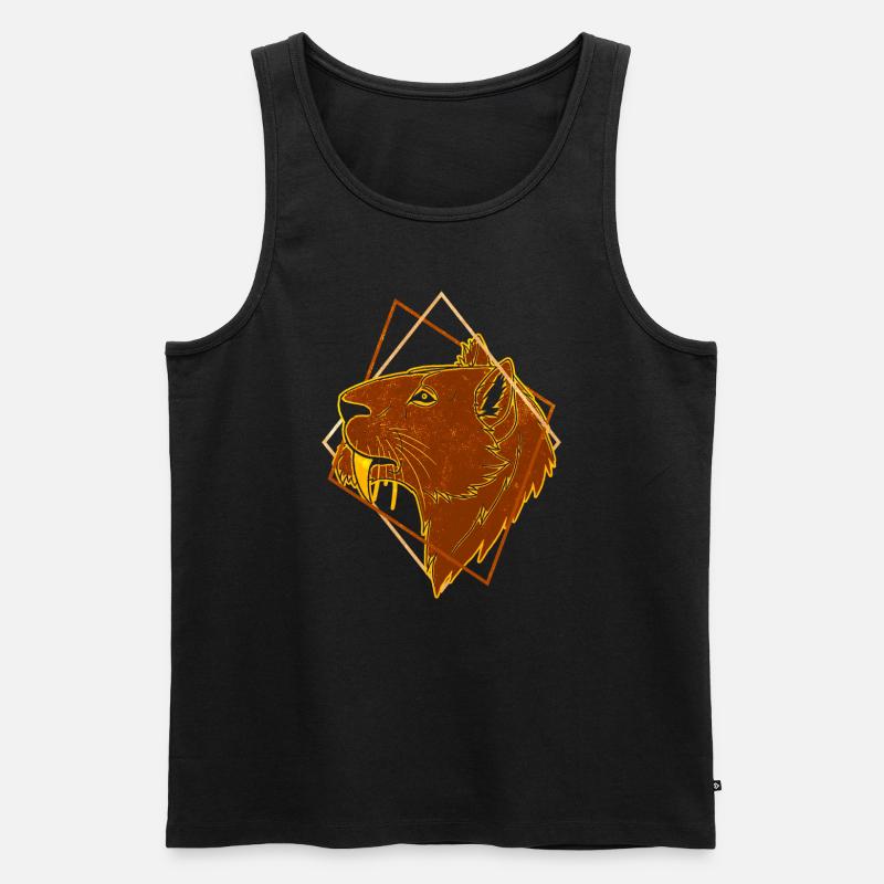 Säbelzahntiger - Männer Premium Bio Tank Top - Schwarz
