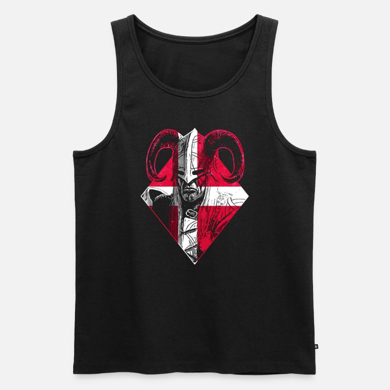 Dänischer Wikinger Krieger - Männer Premium Bio Tank Top - Schwarz
