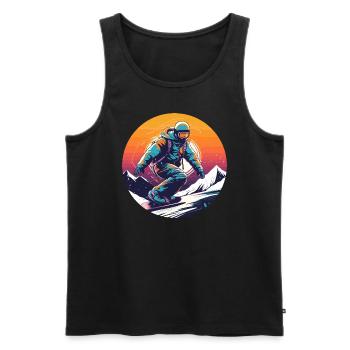 Snowboard ou ski puis après-ski - Débardeur bio Premium Homme - noir - Devant - Michal (187cm)