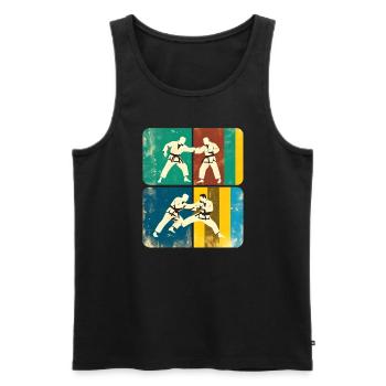 Brasilianisches Jiu-Jitsu - Männer Premium Bio Tank Top - Schwarz - Vorne - AI Model Male 178 light (178cm)