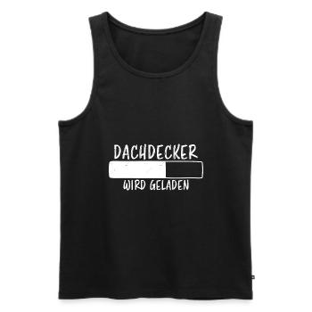 Dachdecker Spruch Job Lustiges Dachdecker Geschenk - Männer Premium Bio Tank Top - Schwarz - Vorne - Michal (187cm)