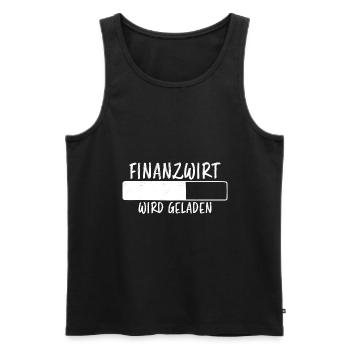 Finanzwirt Spruch Job Lustiges Finanzwirt Geschenk - Männer Premium Bio Tank Top - Schwarz - Vorne - Michal (187cm)