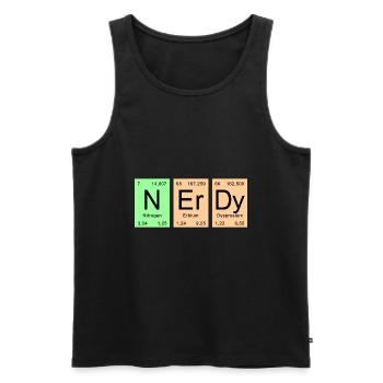 Periodensystem - NErDy - Männer Premium Bio Tank Top - Schwarz - Vorne - AI Model Male 178 light (178cm)