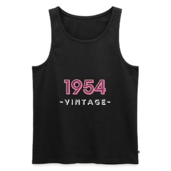 born 1954 gift idea birthday year 54 - Men's Premium Organic Tank Top - black - Front - AI Model Male 178 light (178cm)
