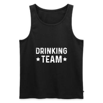 Drinking Team - Men's Premium Organic Tank Top - black - Front - AI Model Male 178 light (178cm)