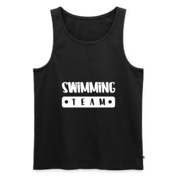 Équipe de natation - Débardeur bio Premium Homme - noir - Devant - AI Model Male 178 light (178cm)