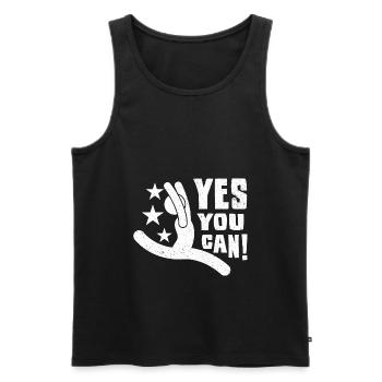 Yes, you can be motivation self-awareness - Men's Premium Organic Tank Top - black - Front - AI Model Male 178 light (178cm)