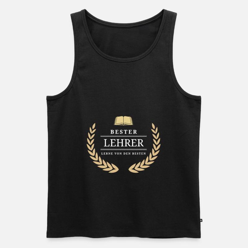 Bester Lehrer T-Shirt - Männer Premium Bio Tank Top - Schwarz