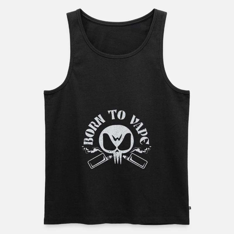 E-Zigarette E-Shisha Dampf Liquid - Männer Premium Bio Tank Top - Schwarz