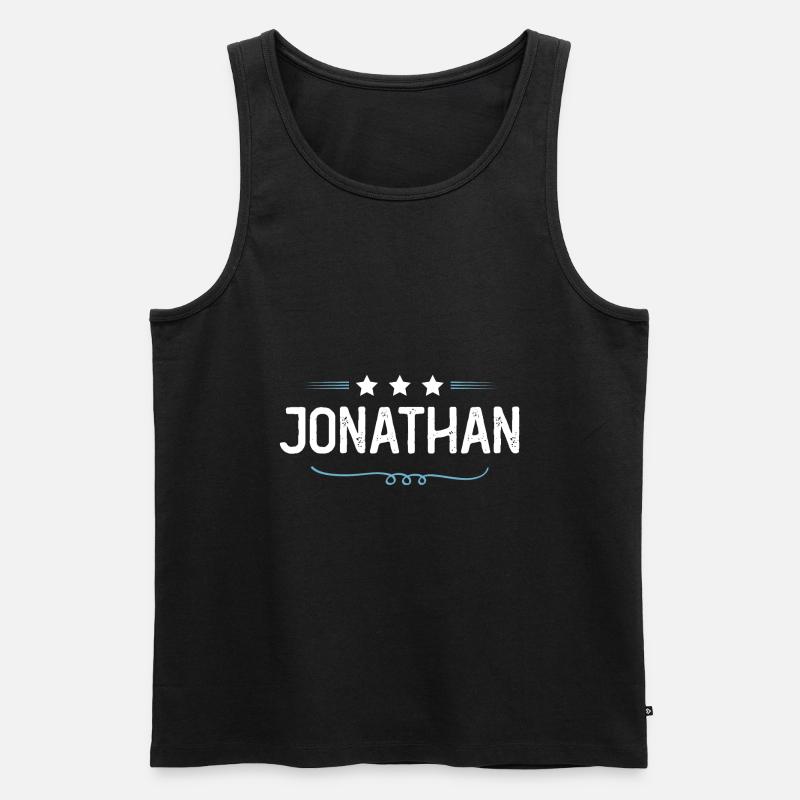 Jonathan - Männer Premium Bio Tank Top - Schwarz