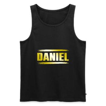Daniel - Männer Premium Bio Tank Top - Schwarz - Vorne - AI Model Male 178 light (178cm)