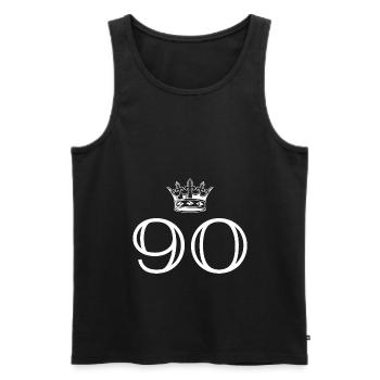 90 Number crown - Men's Premium Organic Tank Top - black - Front - Michal (187cm)